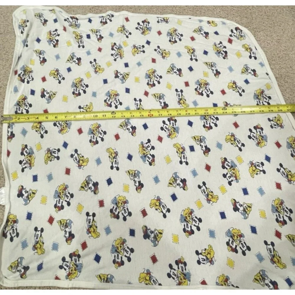Vintage Baby Mickey &‎ Co Blanket and hooded bath Towel VTG Walt Disney Mouse